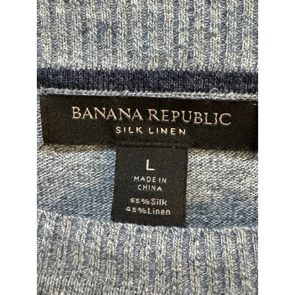 Banana Republic Men's Silk Linen Blend Crewneck‎ Sweater Size Large